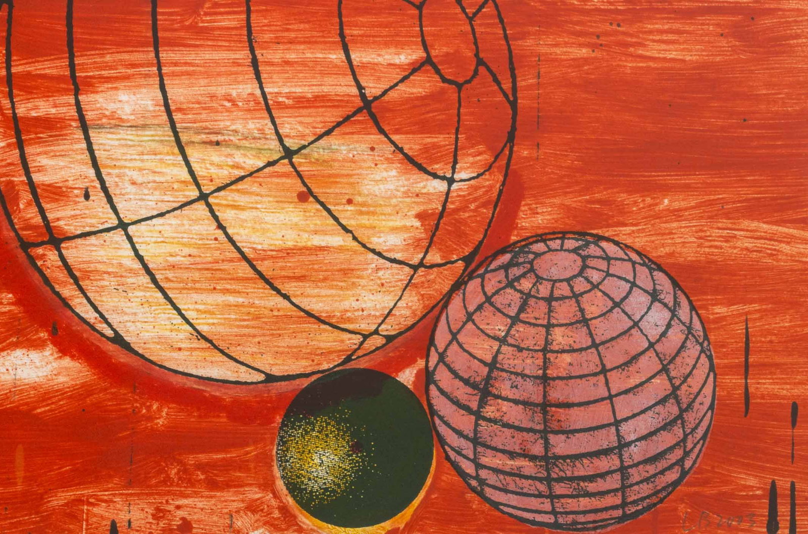 Larry Brown Abstract Composition Monoprints, 2 - 7