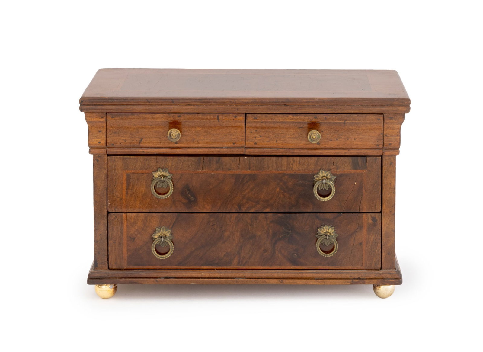 Italian Walnut Miniature Chest of Drawers (1 of 11)