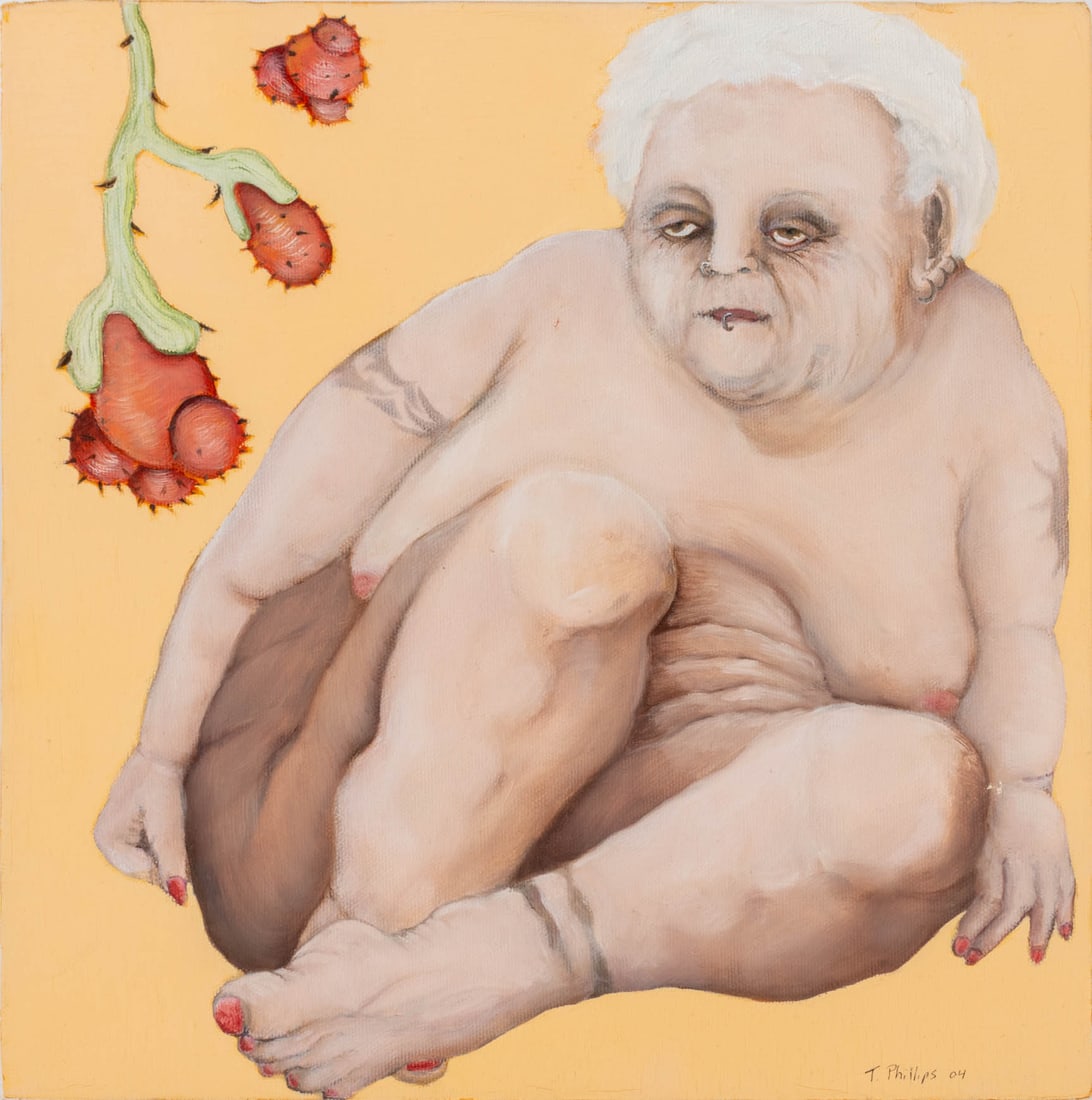 T. Phillips Portrait of Nude Old Woman Oil, 2004 (1 of 6)