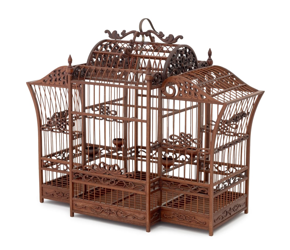 Chinese Hongmu Birdcage, 20th C. (1 of 12)