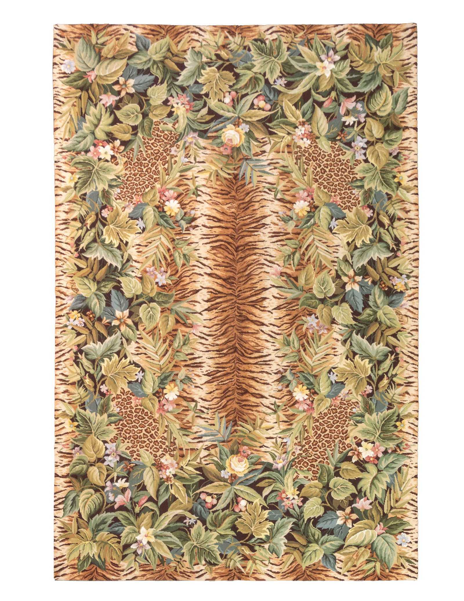 Animal Print Motif Needlework Rug, 8' 8" x 5' 8" (1 of 8)