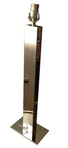 George Kovacs Mid-Century Chrome Plated Table Lamp: Classic American George Kovacs chrome skyscraper shaped table lamp, 1970s, United States; unmarked. Dimensions: 28-1/4" H