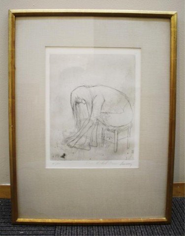 Jean Jansen "Par Michael Brown" Litho 41/60: Jean Jansen (Armenian/French, 1920- ) lithograph "Par Michael Brown" ed. 1/60, France, twentieth century; signed in print. Dimensions: 11-3/4" x 10"; 23-1/2" x 18"