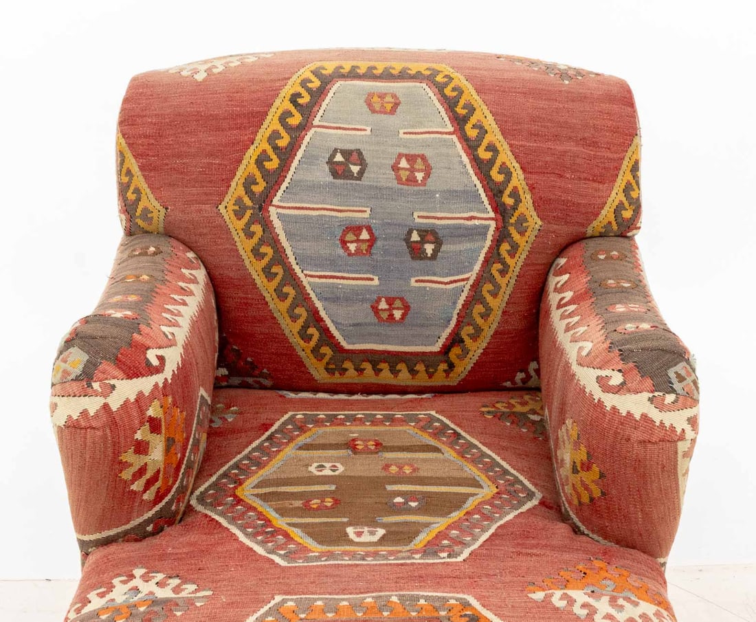 George Smith Kilim Upholstered Chaise Longue - 3
