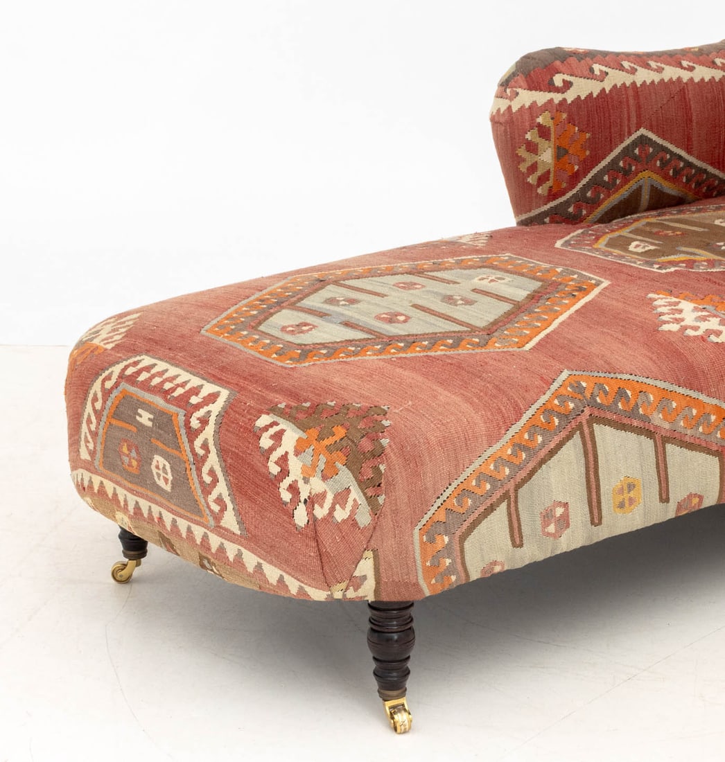 George Smith Kilim Upholstered Chaise Longue - 5