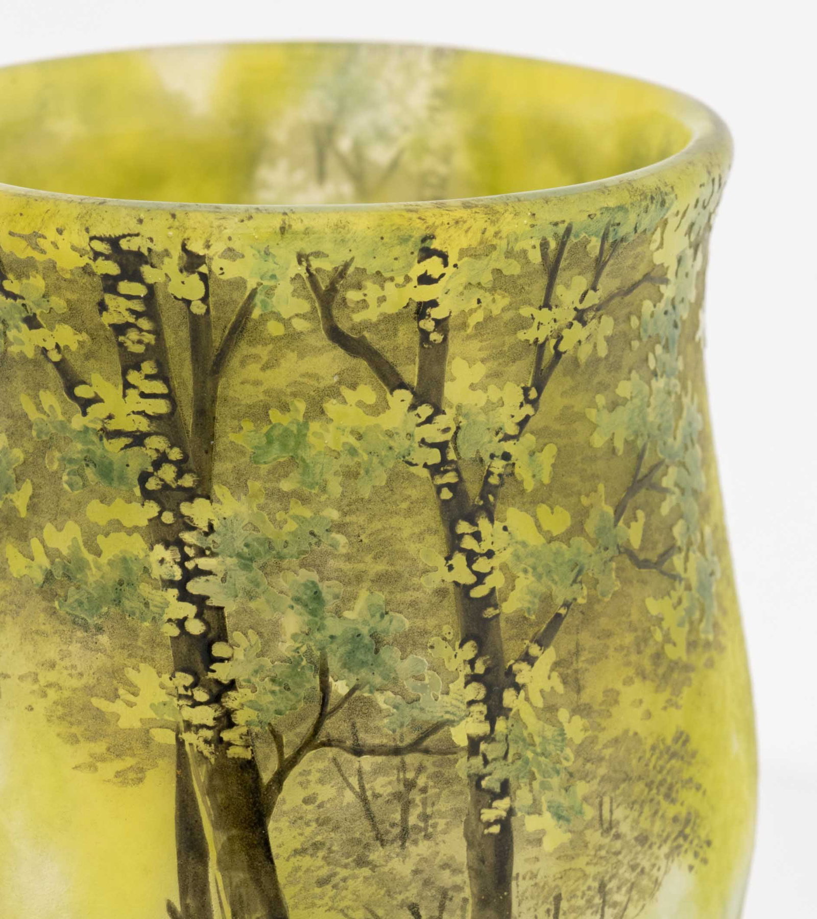 Daum Nancy Landscape Scene Cameo Glass Vase - 2