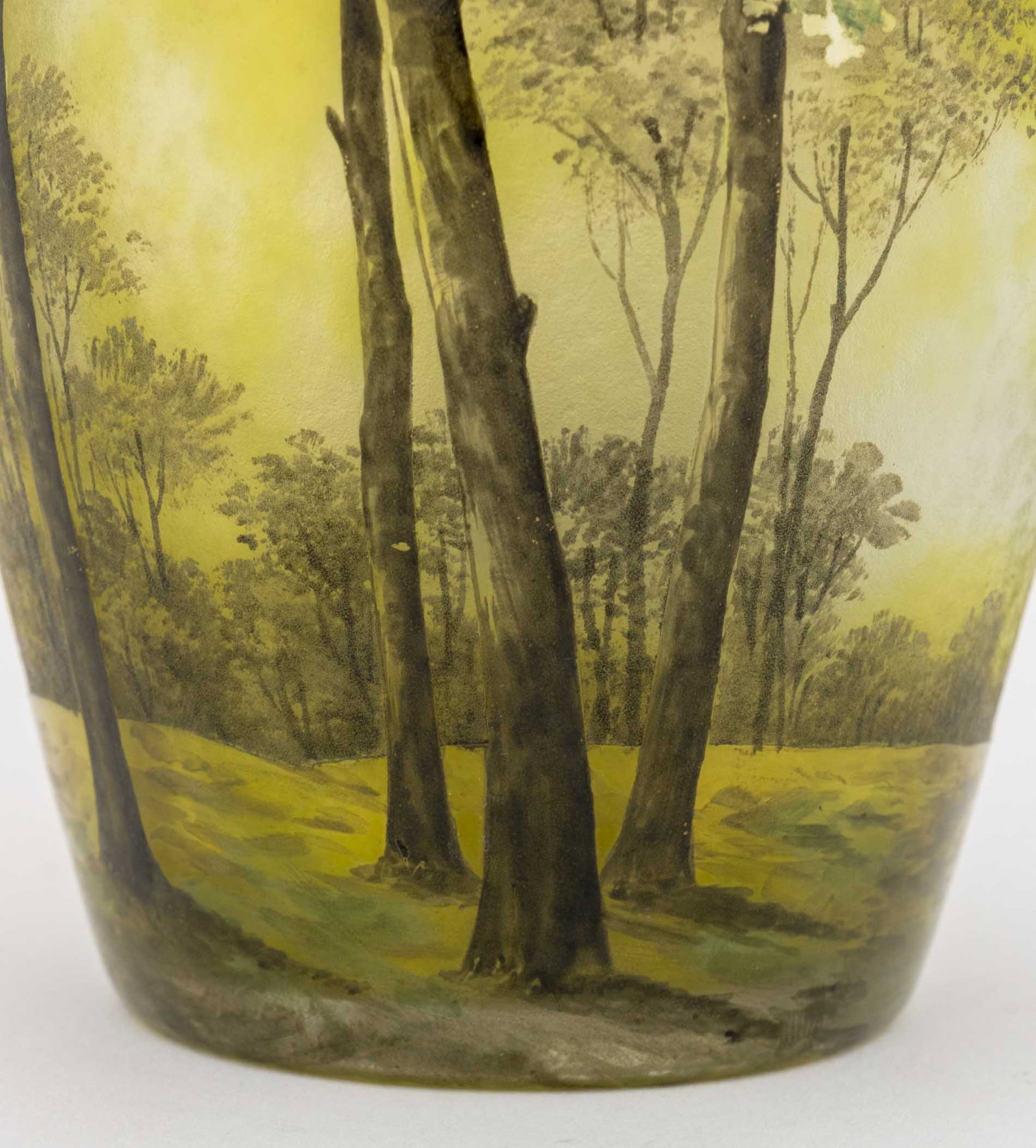 Daum Nancy Landscape Scene Cameo Glass Vase - 3