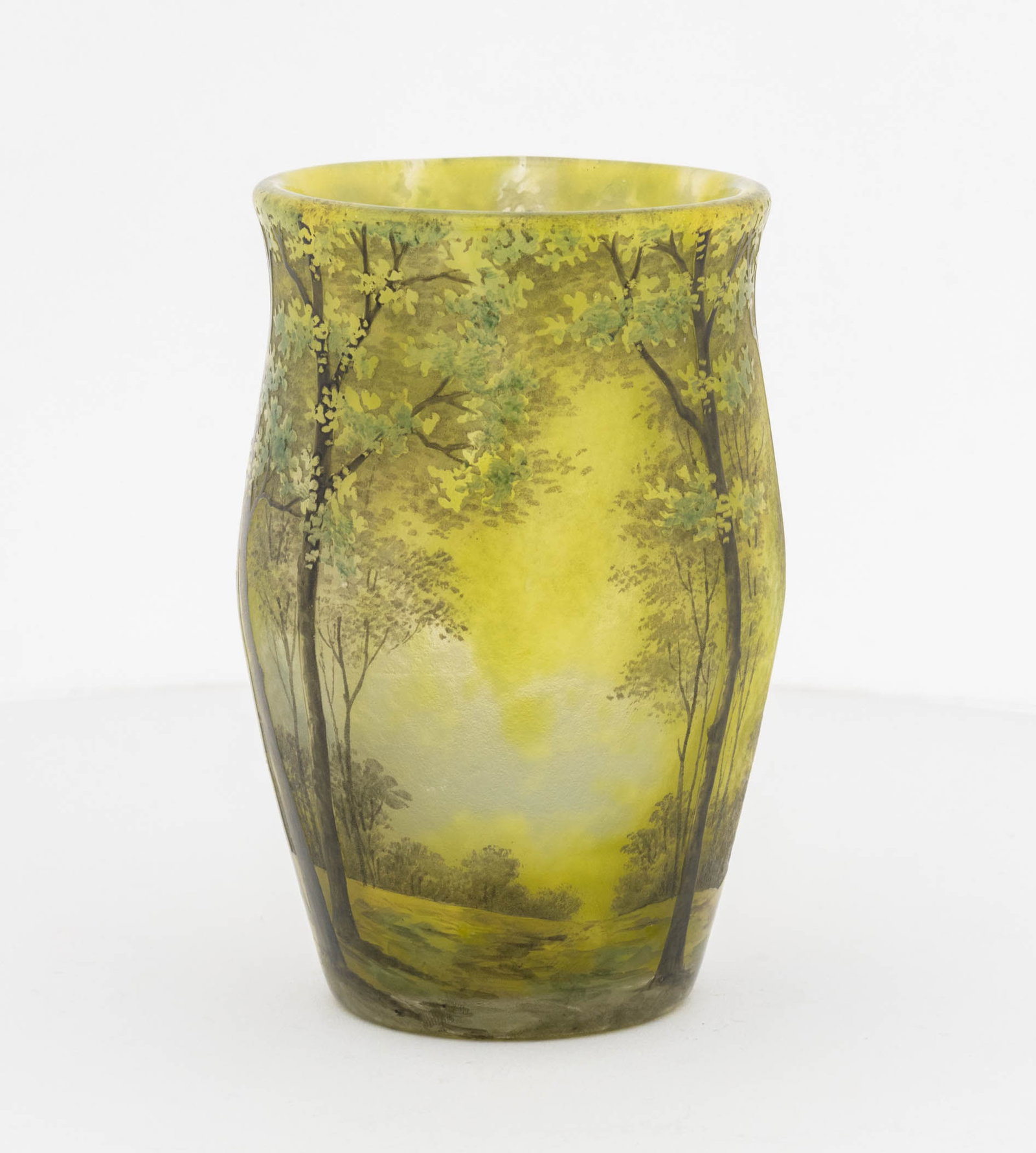 Daum Nancy Landscape Scene Cameo Glass Vase - 4