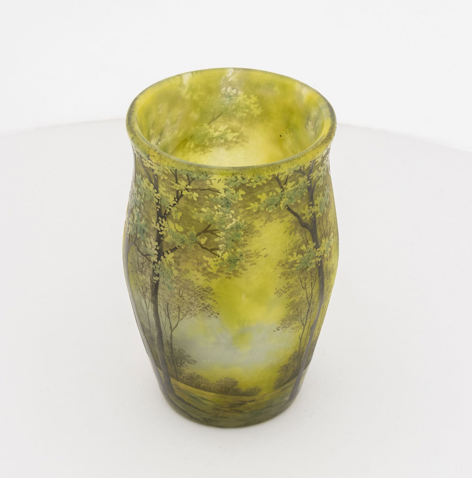 Daum Nancy Landscape Scene Cameo Glass Vase - 5