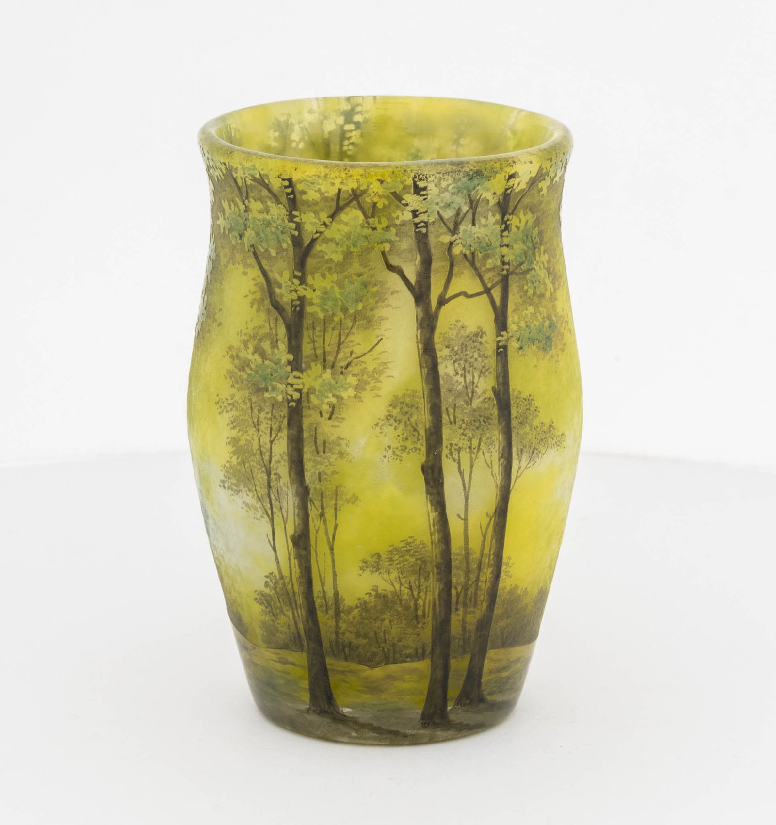 Daum Nancy Landscape Scene Cameo Glass Vase - 6