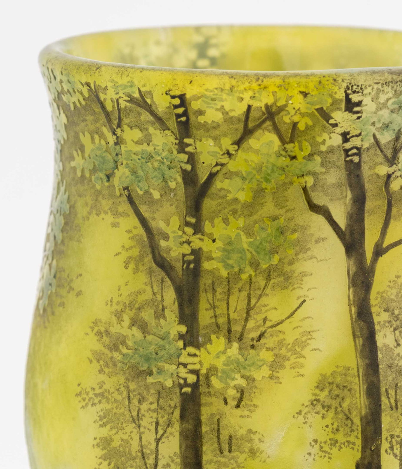 Daum Nancy Landscape Scene Cameo Glass Vase - 7