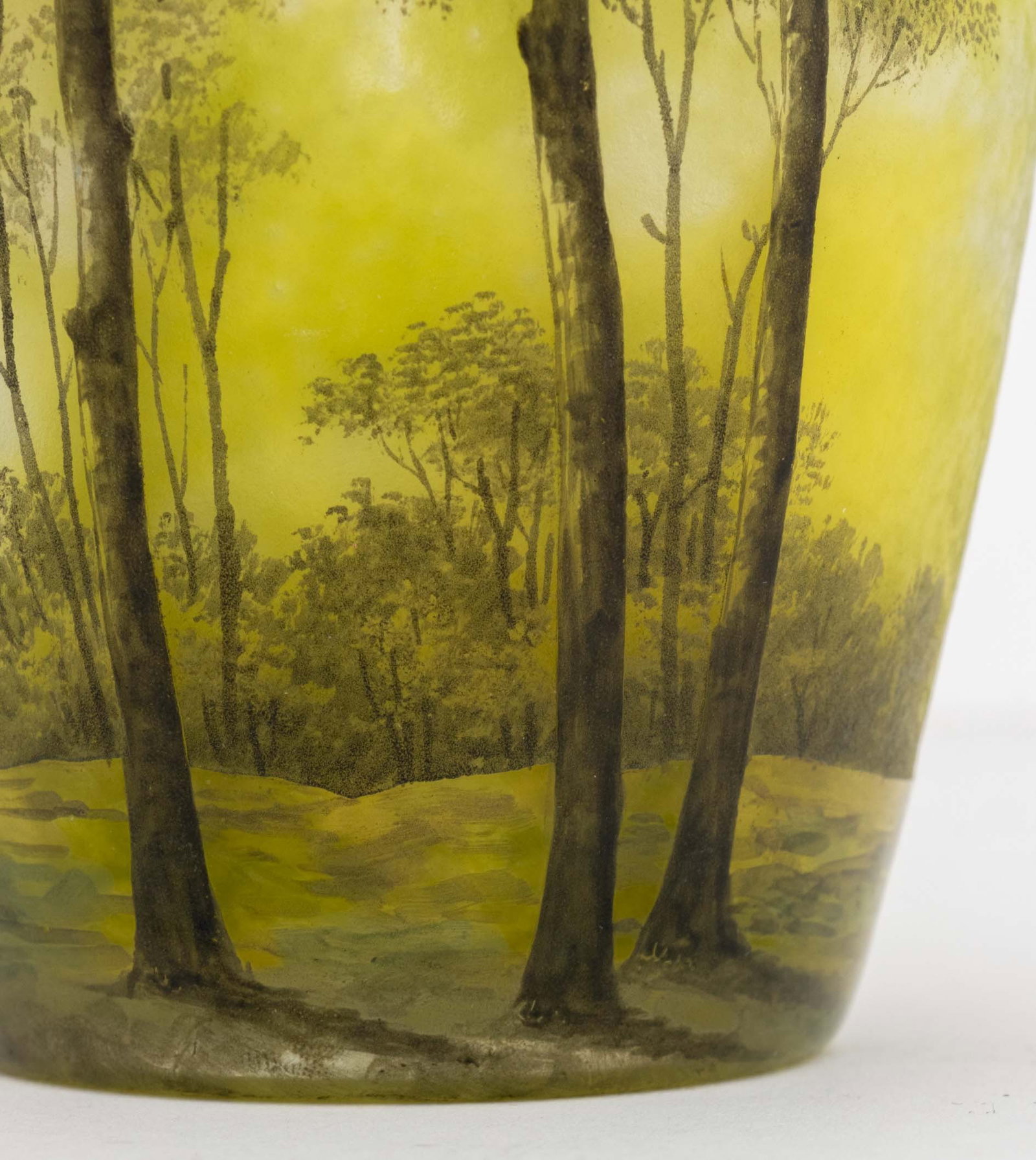 Daum Nancy Landscape Scene Cameo Glass Vase - 8