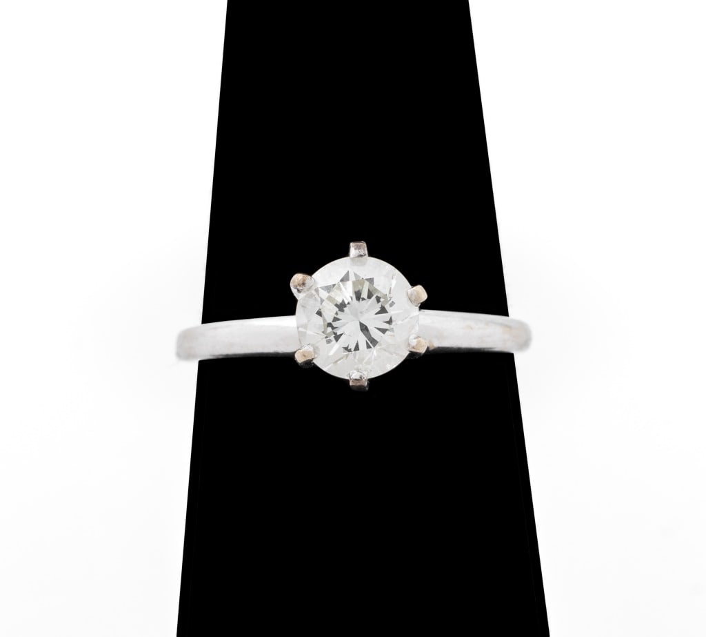 White Gold Diamond Solitaire Ring (1 of 6)