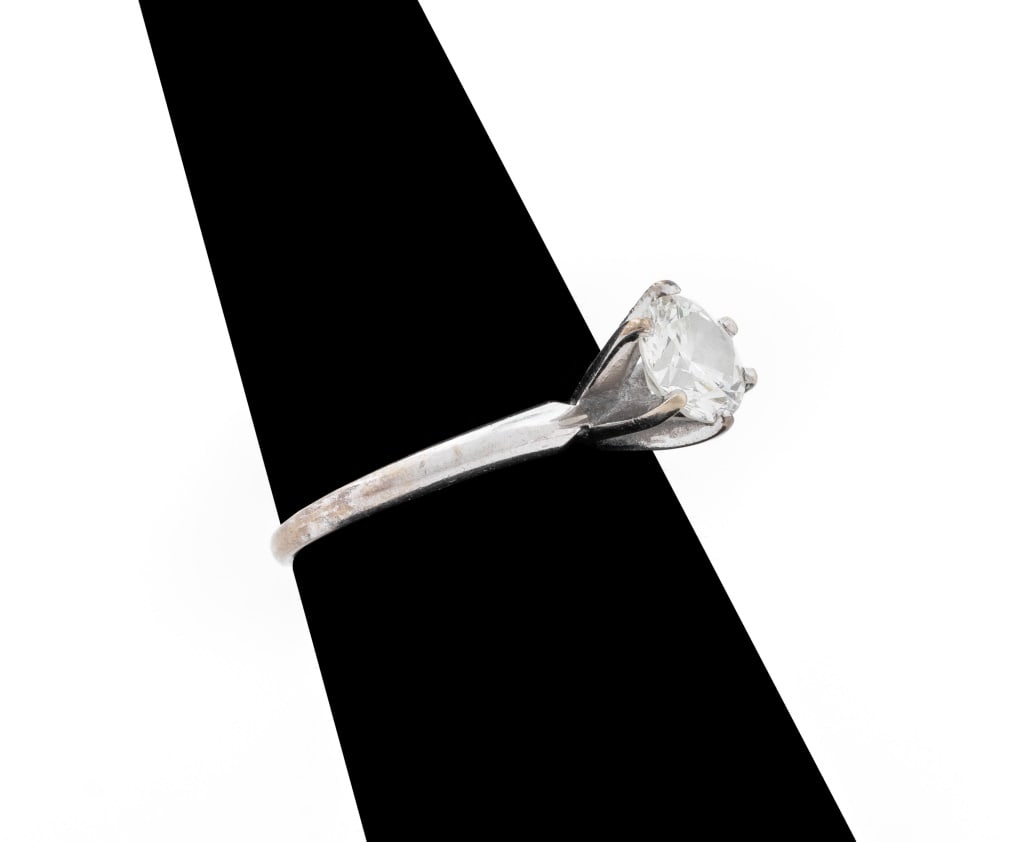 White Gold Diamond Solitaire Ring - 3