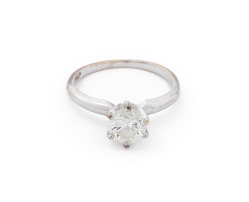 White Gold Diamond Solitaire Ring - 4
