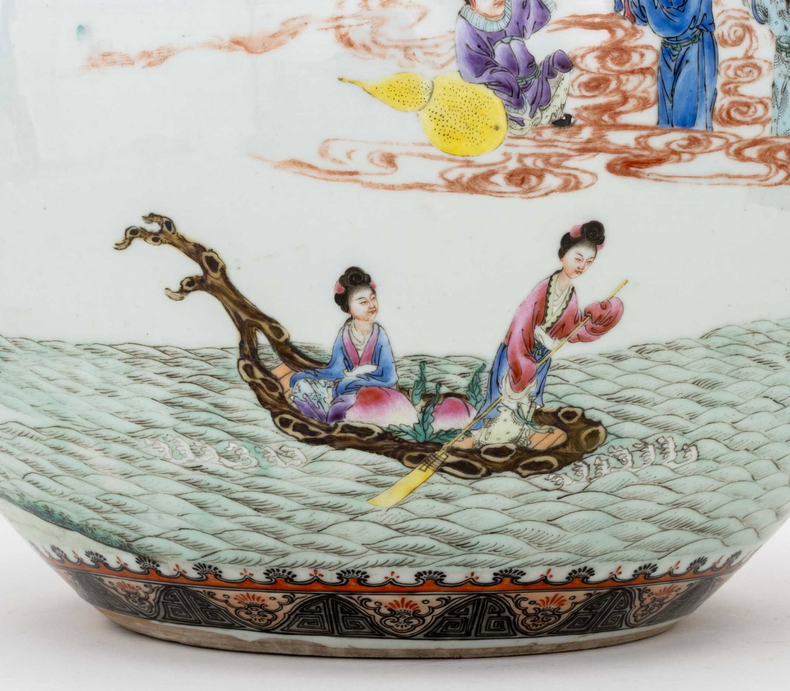 Chinese Famille Rose Porcelain Celestial Vase - 5