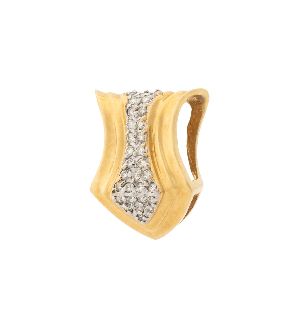 Diamonds and Yellow Gold Enhancer Pendant (1 of 7)