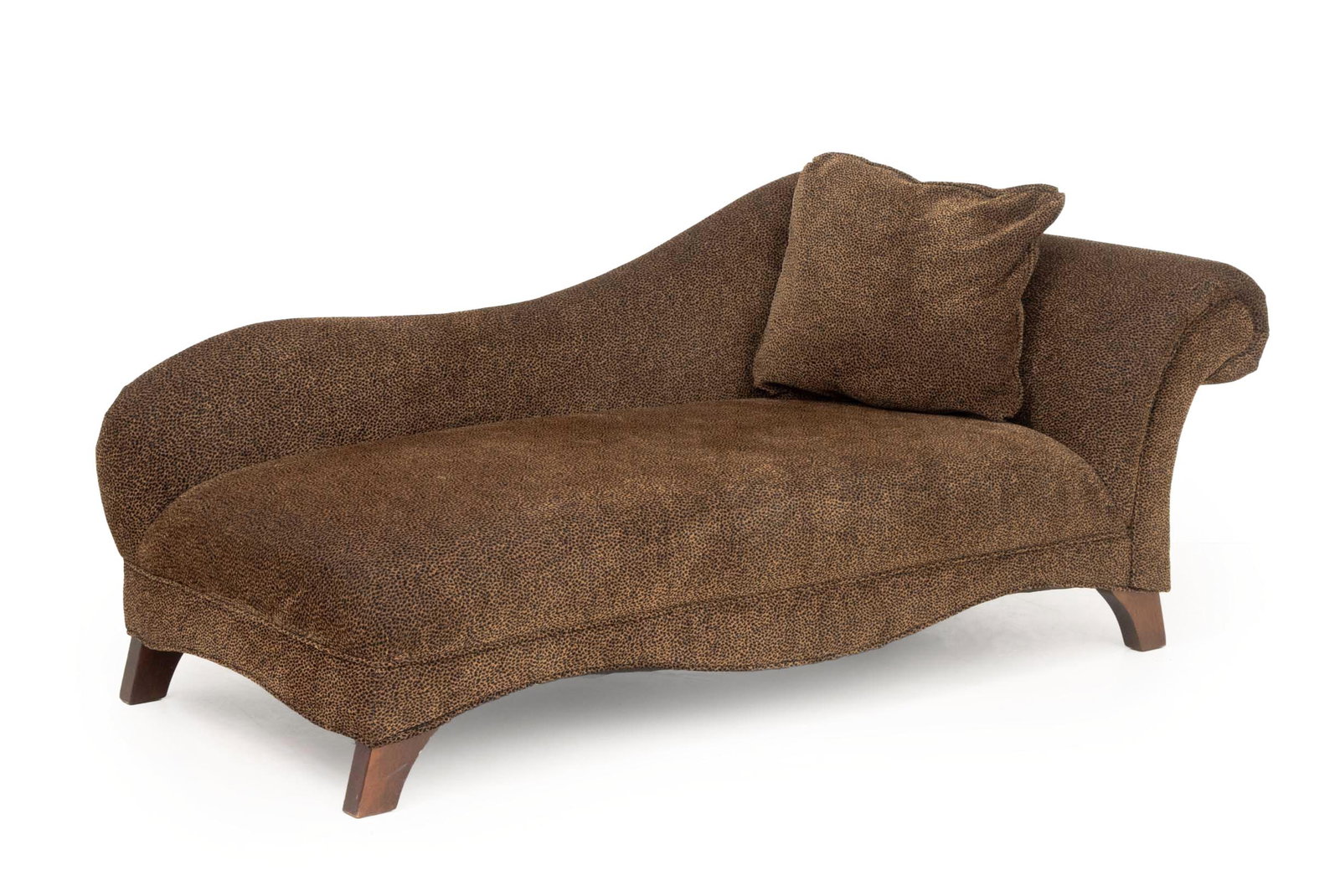 Leopard Print Upholstered Chaise Longue (1 of 9)