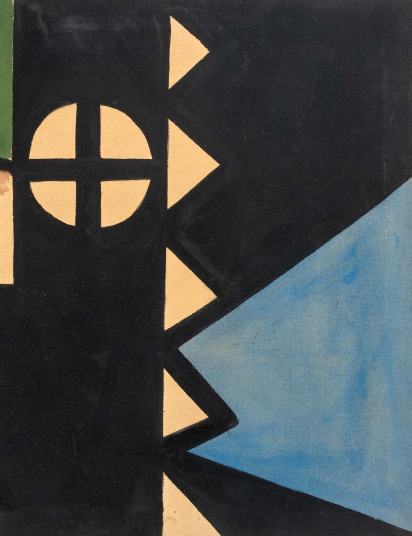 Walter Gaudnek Geometric Abstraction Oil, ca. 1970 - 3