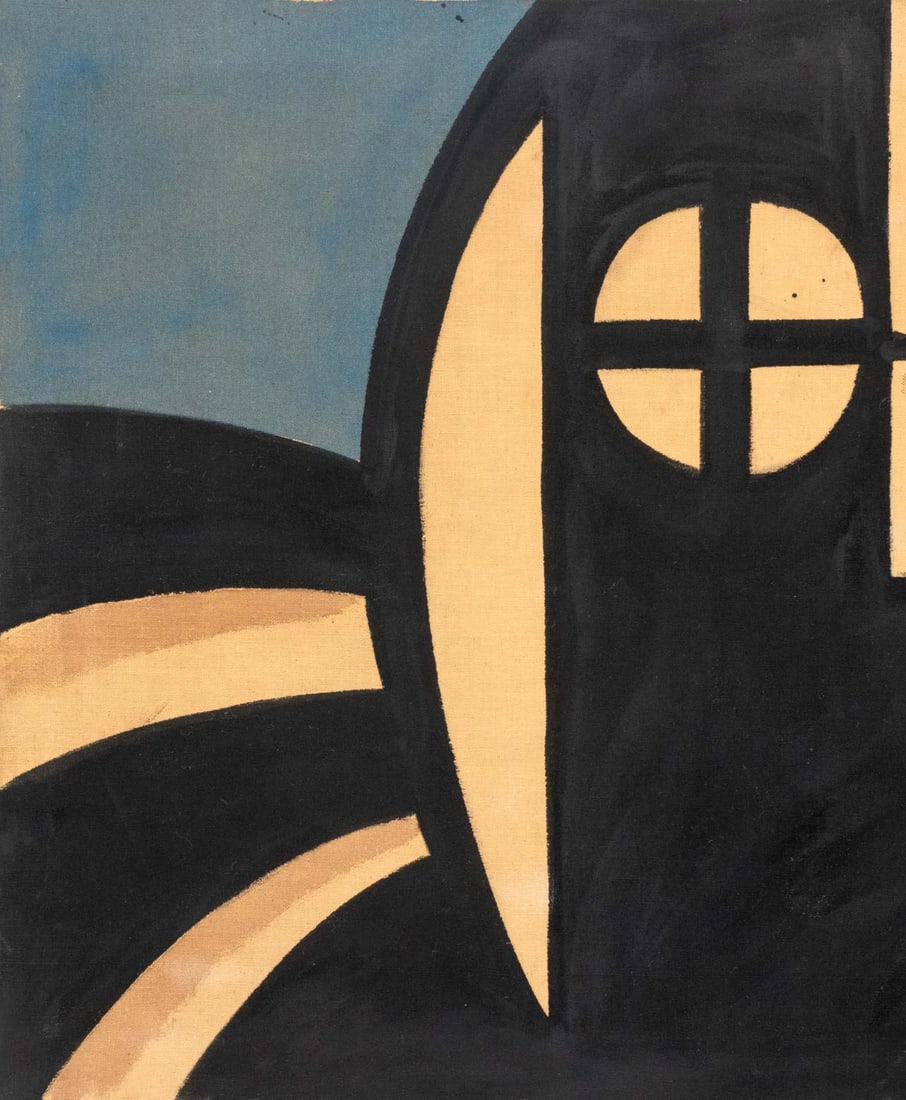 Walter Gaudnek Geometric Abstraction Oil, ca. 1970 - 4