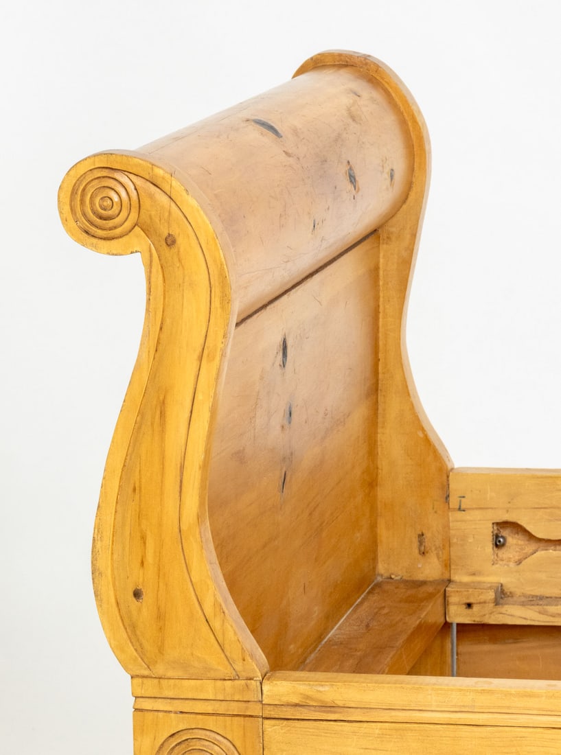 English Pine Sleigh Bed - 3