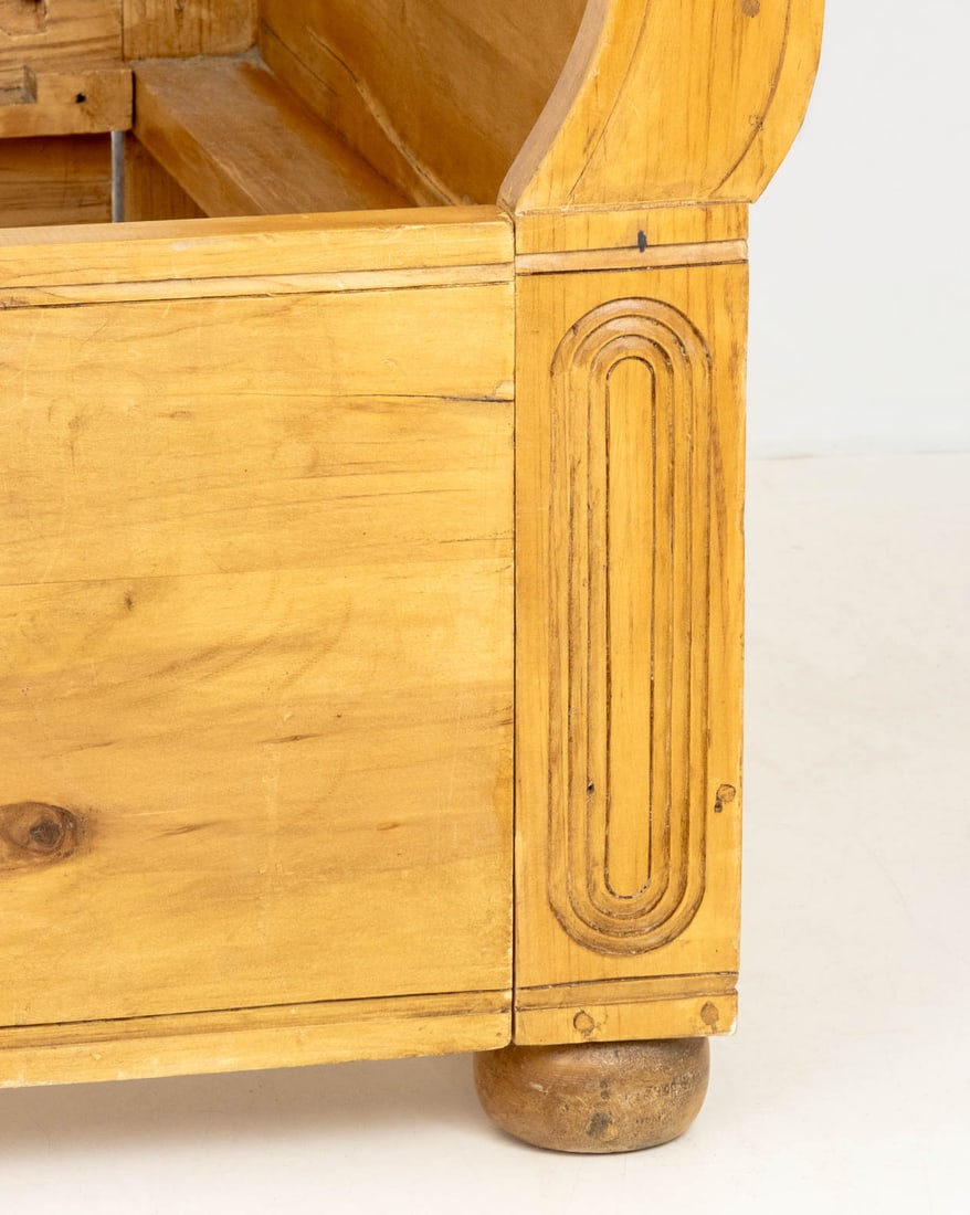 English Pine Sleigh Bed - 4