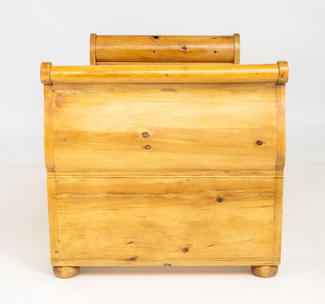 English Pine Sleigh Bed - 8
