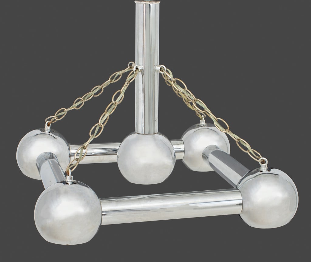 Gaetano Sciolari Style Tubular Chrome Chandelier - 4