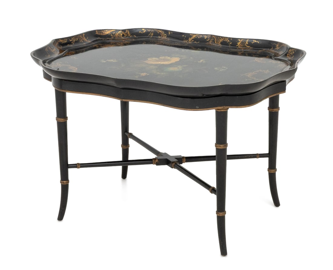 Regency Papier Mache Tray Top Table, ca. 1820 (1 of 10)