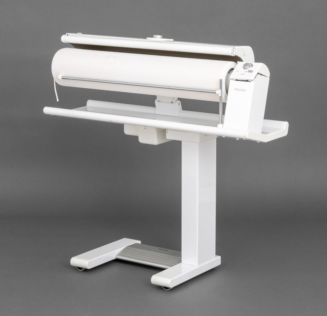Miele Model B 990 Rotary Iron: Miele Model B 990 Rotary Iron. 38" H x 39" W x 15" D. Provenance: From an Upper East Side Townhouse. Keywords: Appliance, Tool, Industrial, Laundry, Fabric Ironing, Technology