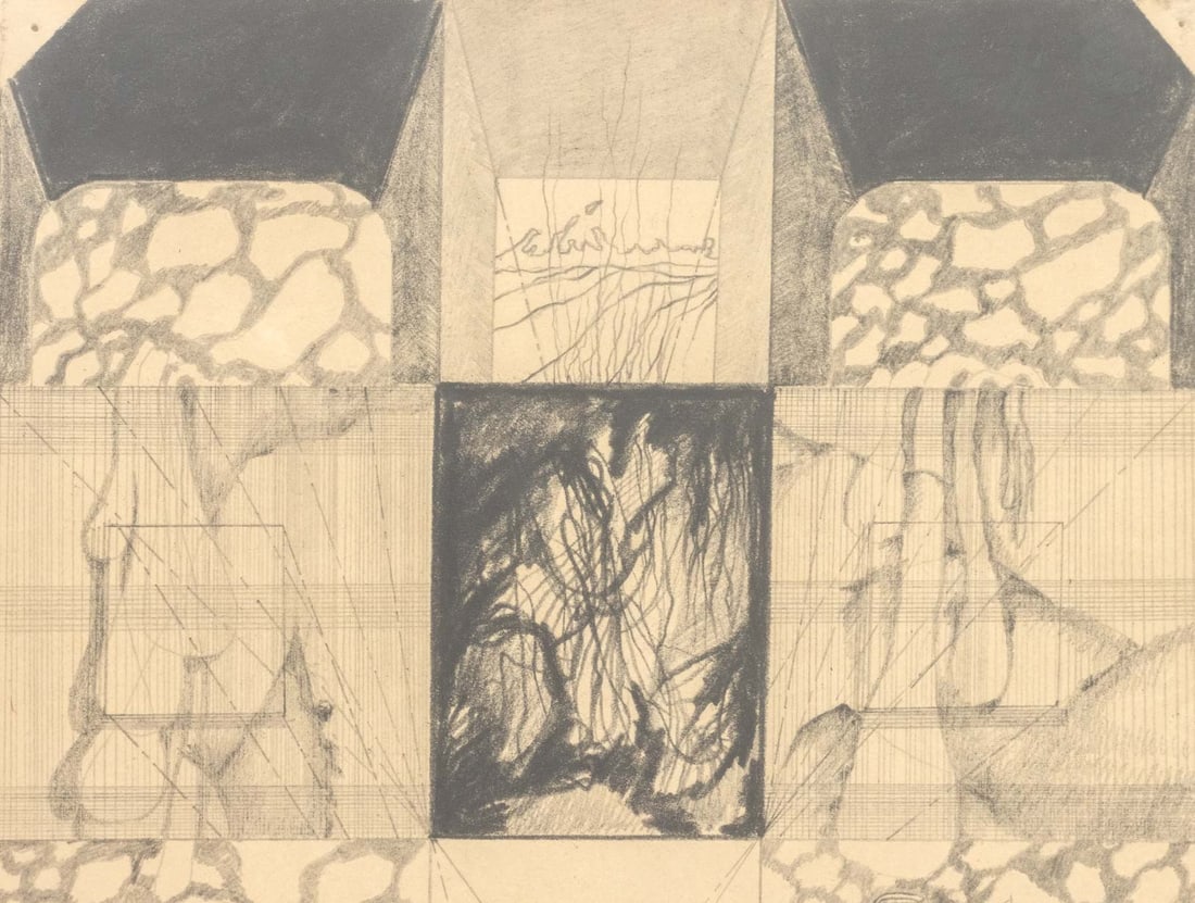 Illegibly Signed "View Point" Graphite, 1968 - 3