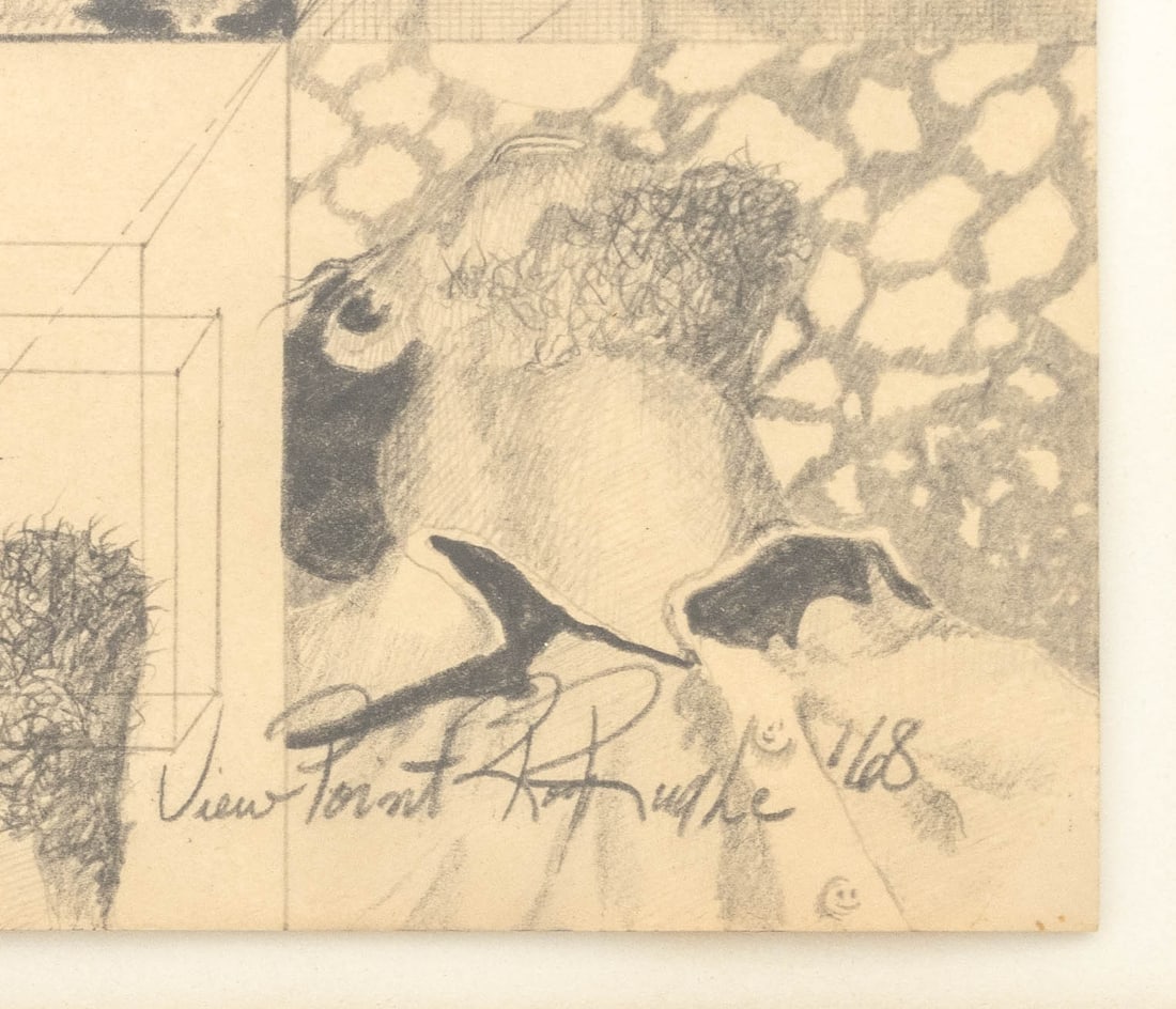 Illegibly Signed "View Point" Graphite, 1968 - 5