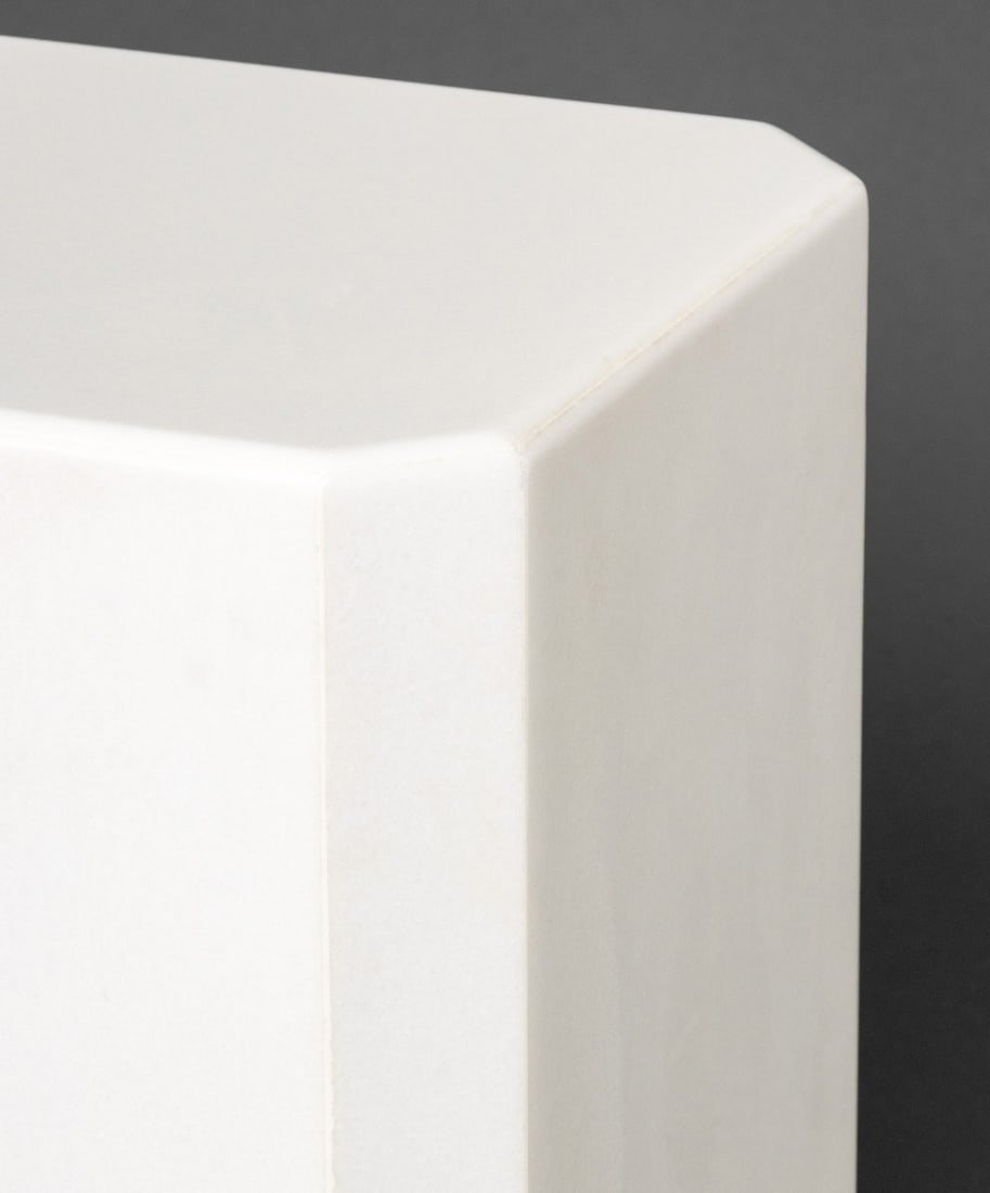 Modern White Quartzite Side Tables, Pair - 3