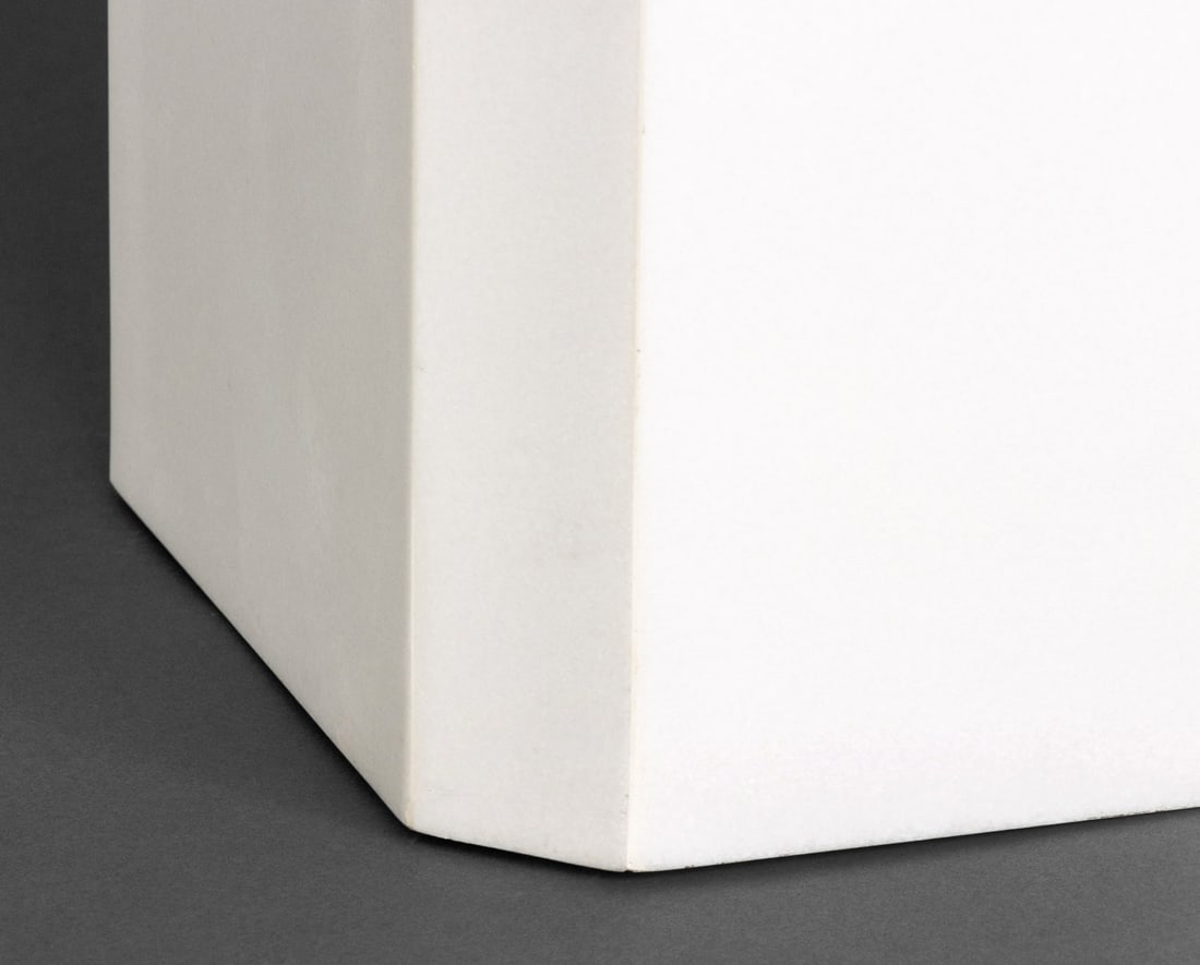 Modern White Quartzite Side Tables, Pair - 4