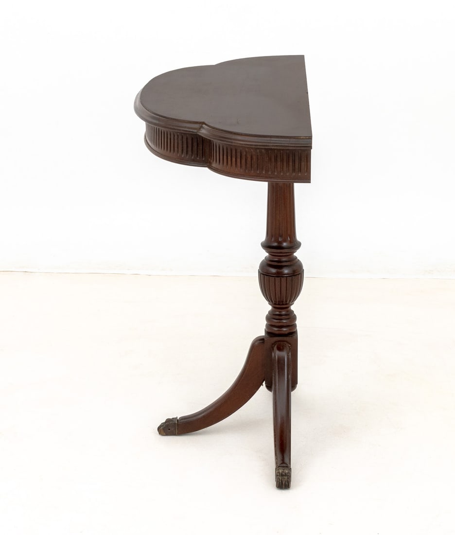 Neoclassical Style Mahogany Demilune Table - 6
