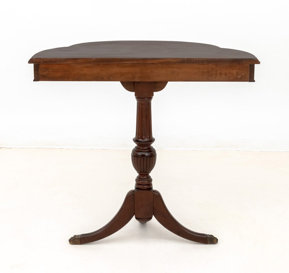 Neoclassical Style Mahogany Demilune Table - 7
