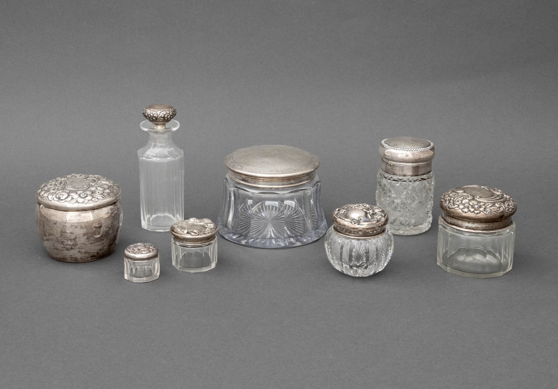 Sterling Silver & Cut Glass Vanity Accessories, 8 (1 of 18)