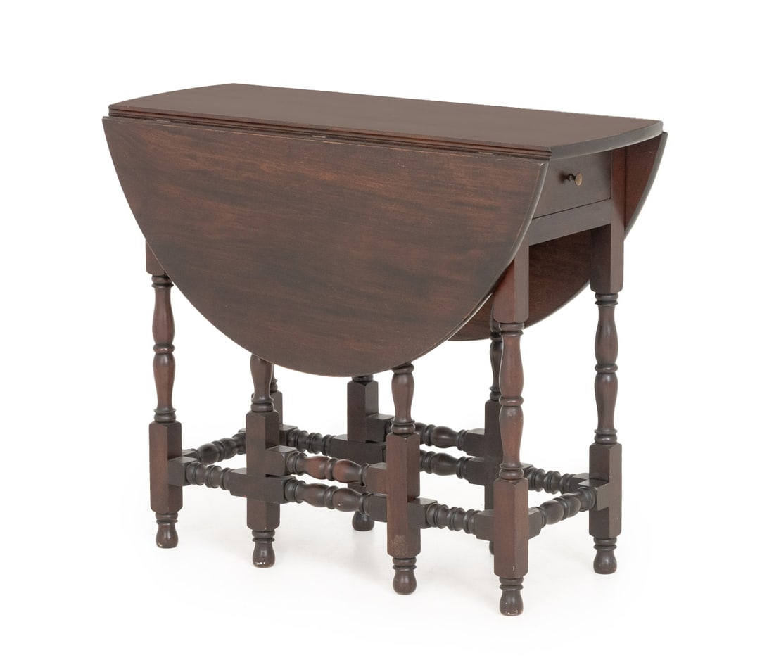 Jacobean Style Rosewood Gate Leg Drop Leaf Table (1 of 10)
