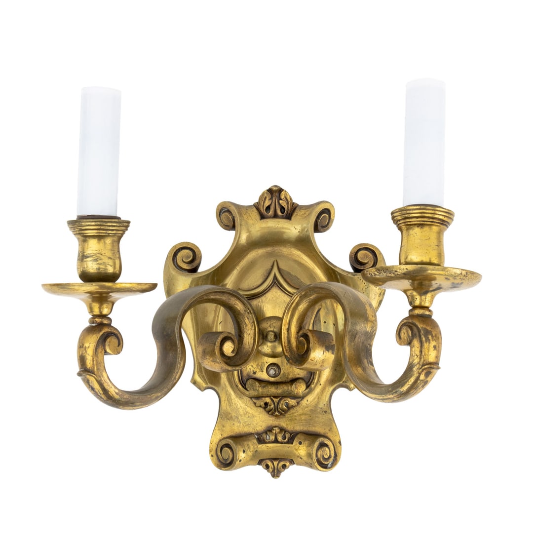 French Neoclassical Style Bronze Two-Branch Sconce (1 of 7)