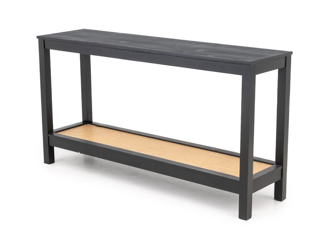 Contemporary Ebonized Wood Console Table (1 of 7)