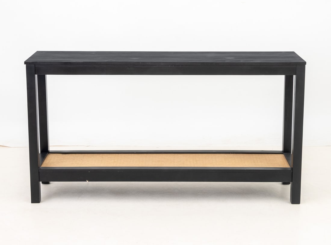 Contemporary Ebonized Wood Console Table - 2