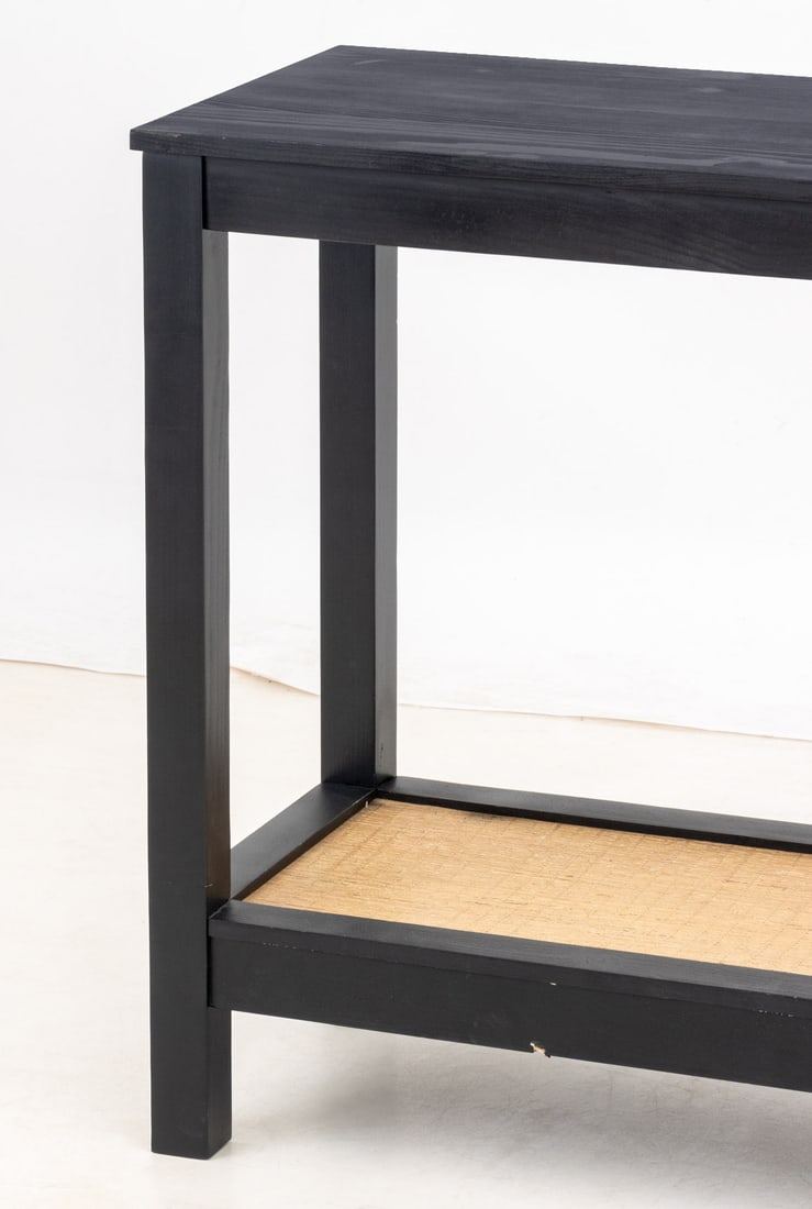 Contemporary Ebonized Wood Console Table - 4