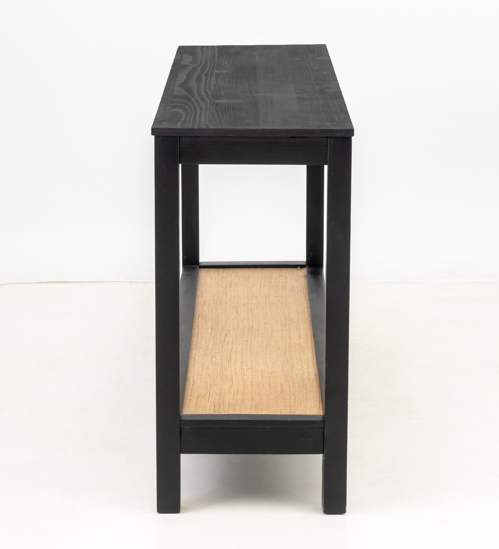 Contemporary Ebonized Wood Console Table - 7