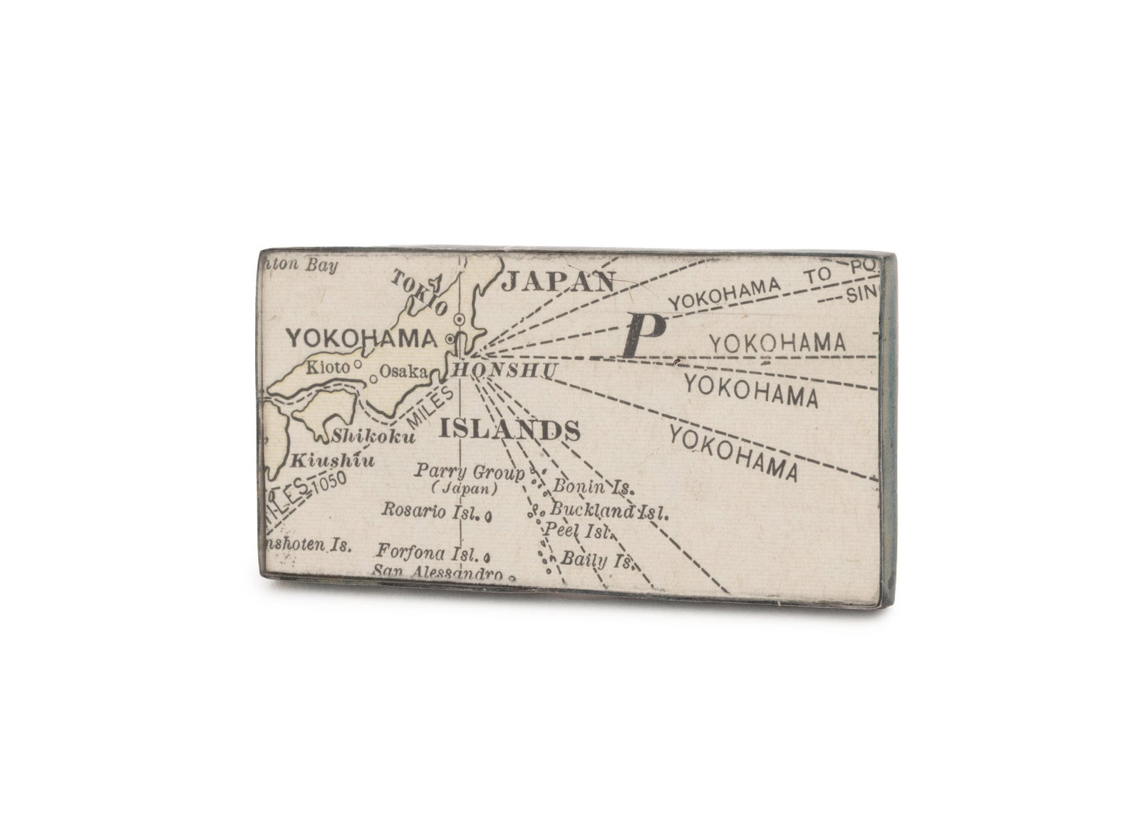 Maritime Map of Japan Sterling Silver Pin Pendant (1 of 9)