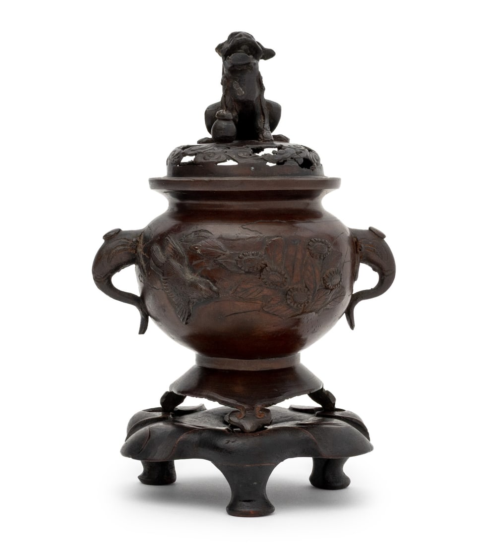 Chinese Patinated Bronze Tripod Censer (1 of 12)
