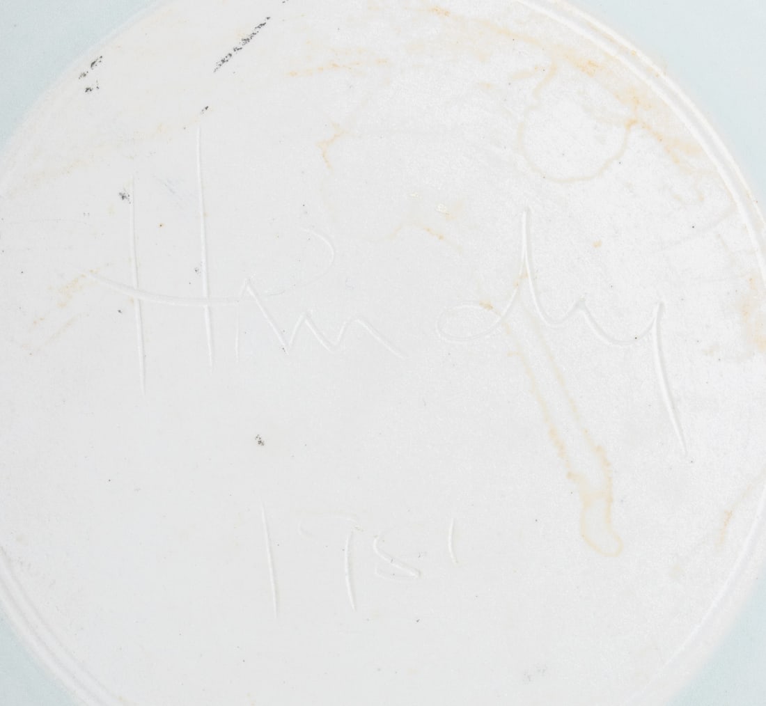 Signed Postmodern Ceramic Circular Platter, 1981 - 7