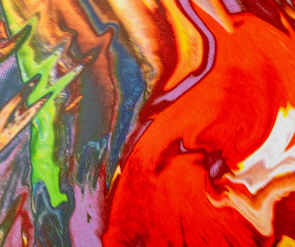 Anne Sager Abstract Paint Pour Composition C-Print - 3