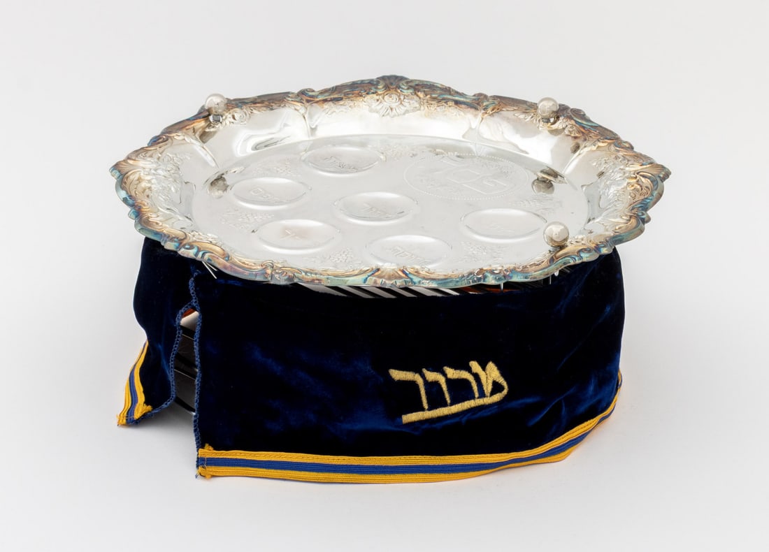 Judaica Silver Plate Seder Compendium - 6