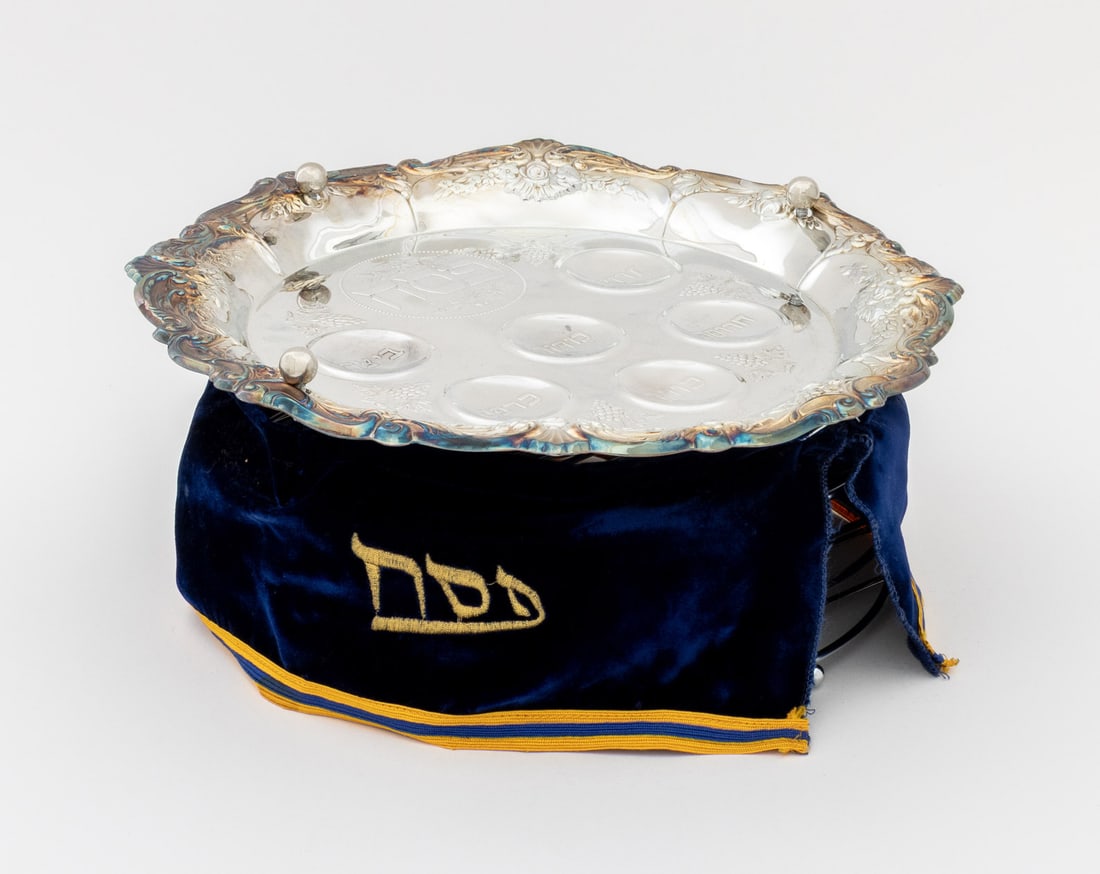 Judaica Silver Plate Seder Compendium - 8
