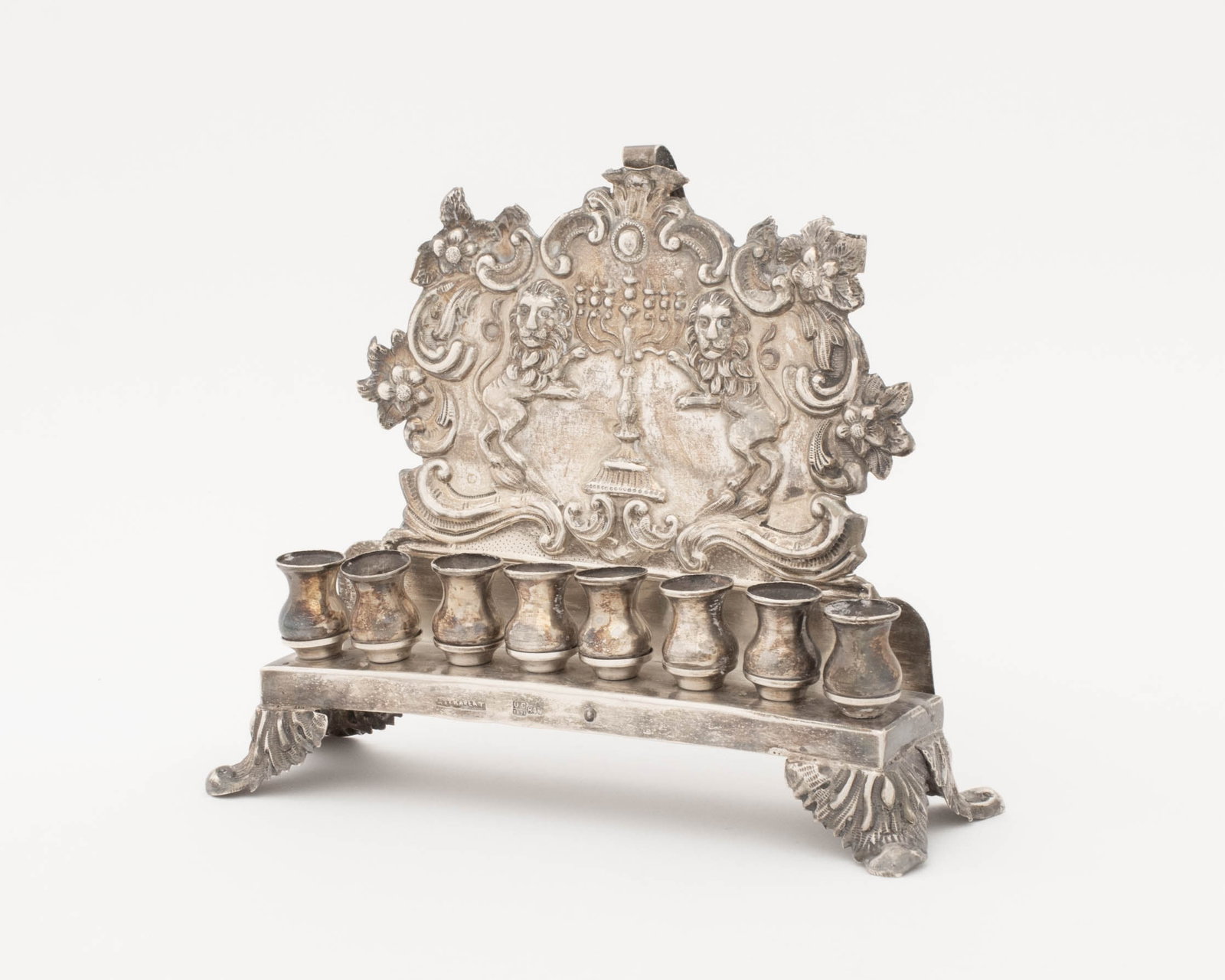 Russian Silver Hanukkah Menorah, 19th C. - 4